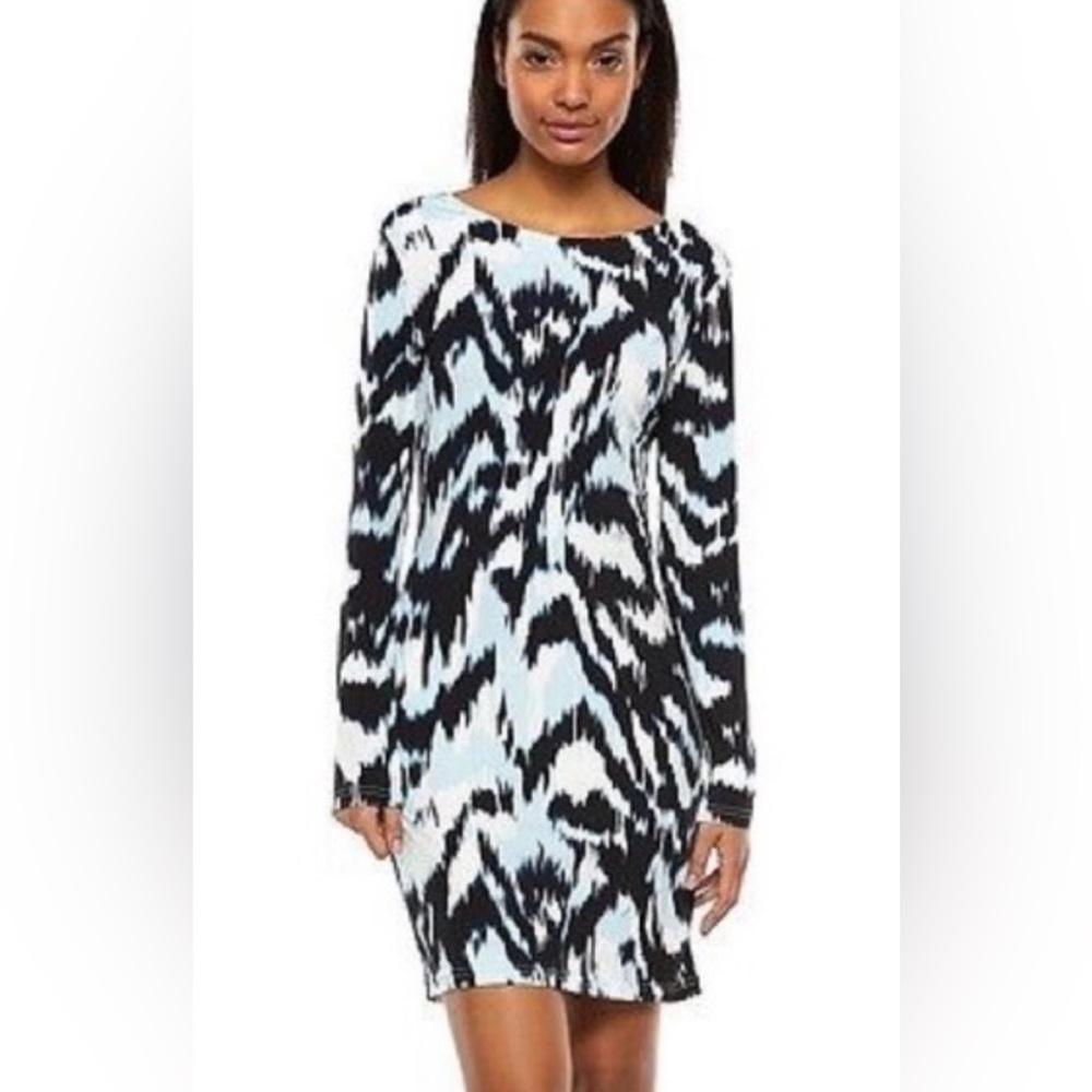 Jennifer Lopes XS long sleeve navy blue dress
